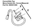 980001089 Maserati Spyder Micro Switch Kit Convertible Top
