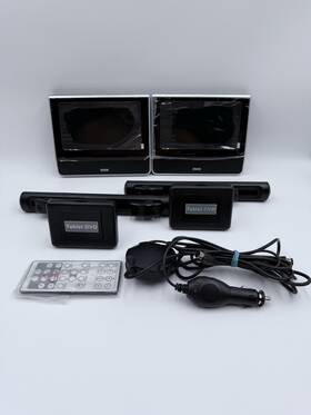 65122293727 Bavarian Motor Works Bmw Rear Entertainment Dvd Tablet Dvd-a Set With Mount Remote And Cables Tested