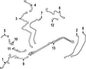 17-12-9-885-539 Bmw Genuine Coolant Pipe Underfloor Feed/return