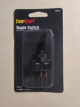 10886w Everstart 077341155256 4 Pk Plastic Toggle Switches - Black 20 Amp