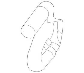 Lx6z-8a577-a Ford Genuine Water Inlet Tube