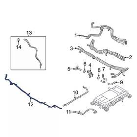 Ml3z-18b402-l Ford Genuine Drive Motor Battery Pack Coolant Hose