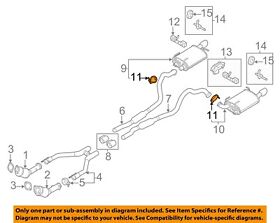 Br3z5a231c Ford Oem 11-14 Mustang Exhaust Components-muffler Clamp Left