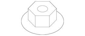 W705460-s437 Ford Genuine Battery Nut
