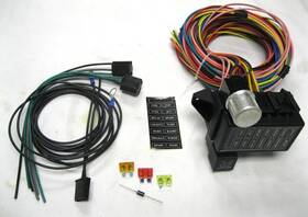 Ch0315014 Gearhead 14 Circuit Universal Wire Harness Fuse 12v Street Hot Rat Muscle Rod Wiring