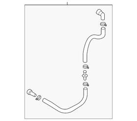 25436-p4000 Kia Genuine Drive Motor Inverter Radiator Hose