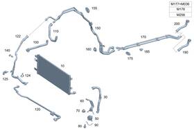 167-501-20-00 Mercedes-benz Genuine Coolant Hose