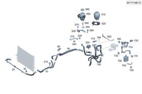 192-500-28-00 Mercedes-benz Genuine Coolant Line