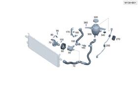 206-501-52-02 Mercedes-benz Genuine Coolant Hose