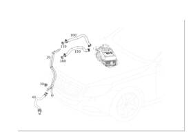 222-500-74-72 Mercedes-benz Genuine Coolant Pipe