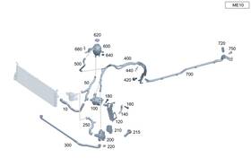 223-501-58-02 Mercedes-benz Genuine Coolant Hose