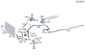 254-501-17-02 Mercedes-benz Genuine Coolant Filling Hose