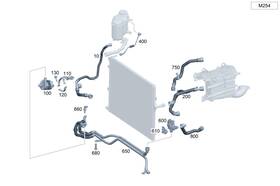 254-501-51-02 Mercedes-benz Genuine Coolant Filling Hose