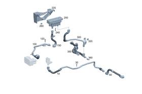 294-501-59-00 Mercedes-benz Genuine Coolant Line