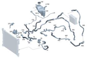 297-501-33-00 Mercedes-benz Genuine Coolant Line