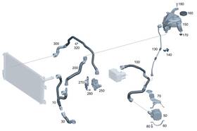 297-501-36-01 Mercedes-benz Genuine Coolant Line 2975013601