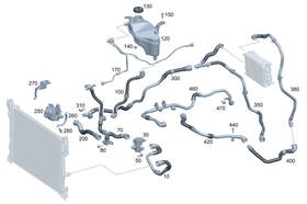 297-501-95-00 Mercedes-benz Genuine Coolant Line