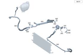 Mercedes-benz 465-501-72-00 Genuine Mercedes-benz Coolant Hose