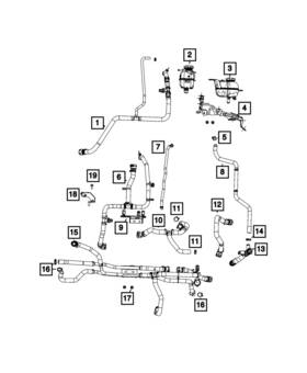 57008855ab Mopar Genuine Coolant Outlet Tube