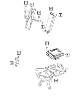 68141702aa Mopar Genuine Module Bracket