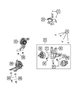 68408707ab Mopar Genuine Auxiliary Coolant Pump