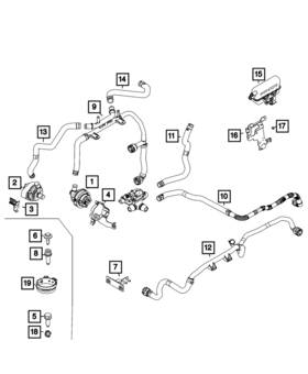 68656308aa Mopar Genuine Coolant Hose