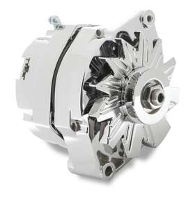 5123 Mr. Gasket Chrome Alternator-early Gm Delco 80 Amp