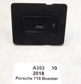 991.552.601.02 Porsche 17-24 Oem 718 Boxster 982 Cayman Usb Socket Panel Phone Charger 36k