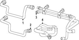 Pad-122-096 Porsche Genuine Drive Motor Battery Pack Coolant Hose