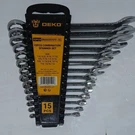 Deko 15PC Combination Wrench Set Chrome Finish Steel Sae Sizes DKA02ST01Y-15. Fixed Price $31.65.