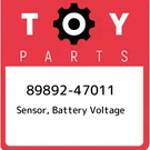 89892-47011 Toyota Sensor, Battery Voltage 8989247011, New Genuine Oem Part. Fixed Price $1406.17.