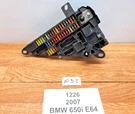 04-10 Oem Bmw E63 E64 645CI 650I Rear Power Distribution Fuse Relay Box. Fixed Price $39.95.
