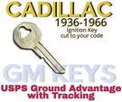 1936-1966 Gm Cadillac Ignition Key Cut To Code 9251-9499. Fixed Price $11.99.