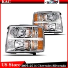Headlights Assembly For 07-13 Chevy Silverado 1500 2500 Hd 3500 Chrome. Fixed Price $77.99.