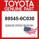 Toyota Genuine 89545-0C030 Sensor Speed Rear Rh 895450C030 Oem. Fixed Price $146.61.