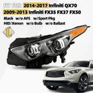For 2009-2017 Infiniti FX35 FX37 QX70 Hid Headlight W/o Afs &bulb &ballast Left. Fixed Price $179.90.