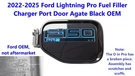2022-2025 Ford Lightning Pro Fuel Filler Charger Port Door Agate Black. Fixed Price $225.00.