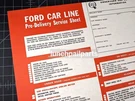 Orig Ford Dealer Checklist 68. Fixed Price $19.00.