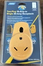 Camco Powergrip Rv Two-plug 15-AMP To Single 30-AMP Adapter Receptacle 125V. Fixed Price $21.00.