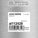 AL112428 Valve Kit Fits John Deere (surplus Open Box). Fixed Price $500.42.