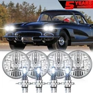 4PCS 3/4" 5.75"GLASS Led Headlights Hi-lo Beam For Chevrolet Corvette C1 C2 C3. Fixed Price $89.99.