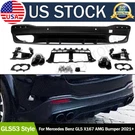 For 2019+ Mercedes X167 Amg Rear Diffuser Black W/ Exhaust Tip GLS53 Style. Fixed Price $309.85.