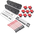 Finned Black Cast Aluminum Valve Covers For Chevrolet Gm LS1 LS2 LS3 LS6 LS7. Fixed Price $247.80.