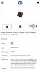 New Genuine Mopar 68290764AE Power Window Switch Jeep. Fixed Price $96.85.