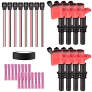 Set Of 8 Red Ignition Coils & Pigtail Connector Wiring Harness Kit Compatible.... Fixed Price $74.54.