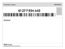 Genuine Bmw Gasket 61-27-7-934-440 New. Fixed Price $35.32.