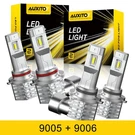 4X Auxito 9005 9006 Led Combo Headlight Bulbs High Low Beam Kit Extremely White. Fixed Price $37.99.