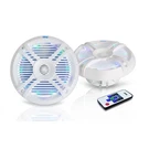 Pair 6.5" Marine Waterproof Stereo Speakers W/led Lights & Remote PLMRX68LEW. Fixed Price $60.99.