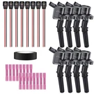 Set Of 8 Curved Boot Ignition Coils & Pigtail Connector Wiring Harness Kit Co.... Fixed Price $77.86.
