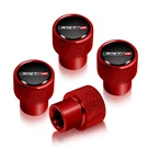 Dodge SRT-8 Logo Black On Red Aluminum Tire Valve Stem Caps For Jeep Ram. Fixed Price $22.99.